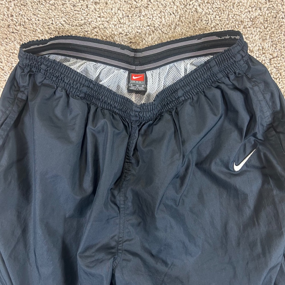 Nike Team Red Tag Track Pants Mens XL Black VTG Mesh Lined Windbreaker Joggers